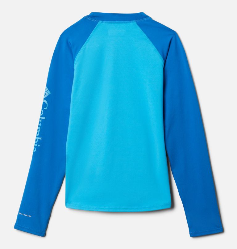 Youth Sandy Shores Technical Long Sleeve Top, Color: Ocean Blue, Bright Indigo, image 2