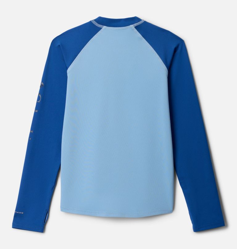 Kids’ Sandy Shores Long Sleeve Sunguard Shirt, Color: Ripple Blue, Mountain Blue, image 2
