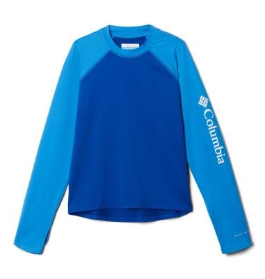 Camiseta de manga larga con protecci&oacute;n solar Sandy Shores&trade;&nbsp; para J&oacute;venes Sandy Shores&trade; Long Sleeve Sung | 627 | L, Azul, Azure Blue, front