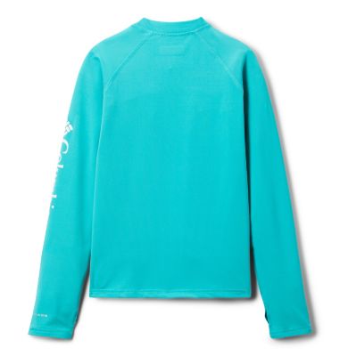 Youth Sandy Shores&trade; Long Sleeve Top Sandy Shores&trade; Long Sleeve Sung | 464 | M, Bright Aqua, back