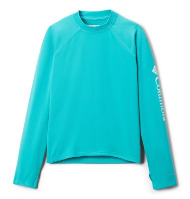 Youth Sandy Shores&trade; Long Sleeve Top Sandy Shores&trade; Long Sleeve Sung | 464 | M, Bright Aqua, front