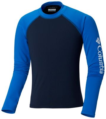 Youth Sandy Shores&trade; Long Sleeve Top Sandy Shores&trade; Long Sleeve Sung | 464 | M, Collegiate Navy, Super Blue, front