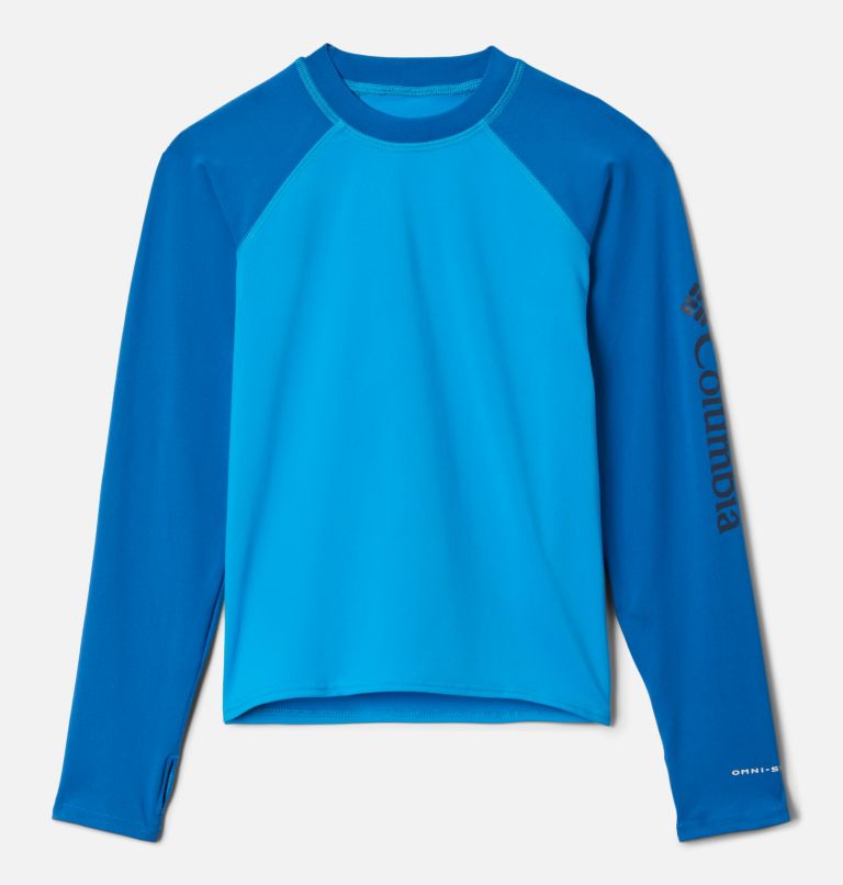 Kids’ Sandy Shores Long Sleeve Sunguard Shirt, Color: Compass Blue, Bright Indigo, image 1
