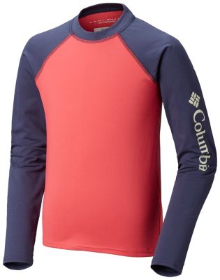 Youth Sandy Shores&trade; Long Sleeve Top Sandy Shores&trade; Long Sleeve Sung | 464 | M, Bright Geranium, Nocturnal, front