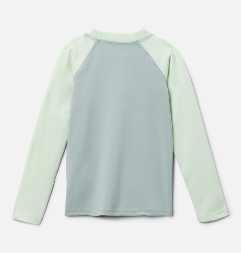 Kids' Toddler Sandy Shores Long Sleeve Sunguard Shirt, Color: Niagara, Ice Green, image 2