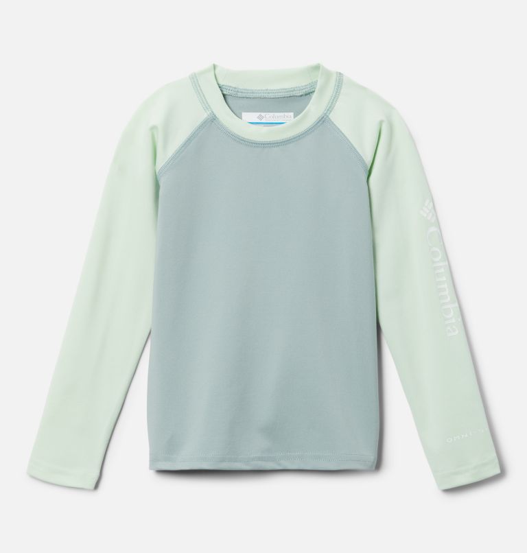 Kids' Toddler Sandy Shores Long Sleeve Sunguard Shirt, Color: Niagara, Ice Green, image 1