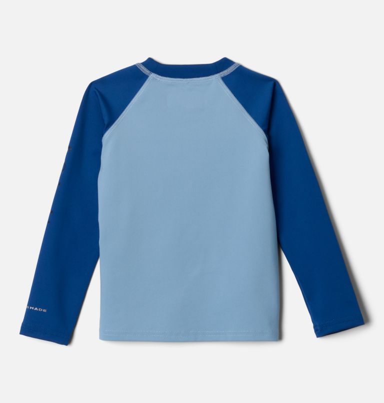 Toddler Sandy Shores Long Sleeve Sunguard Shirt, Color: Ripple Blue, Mountain Blue, image 2