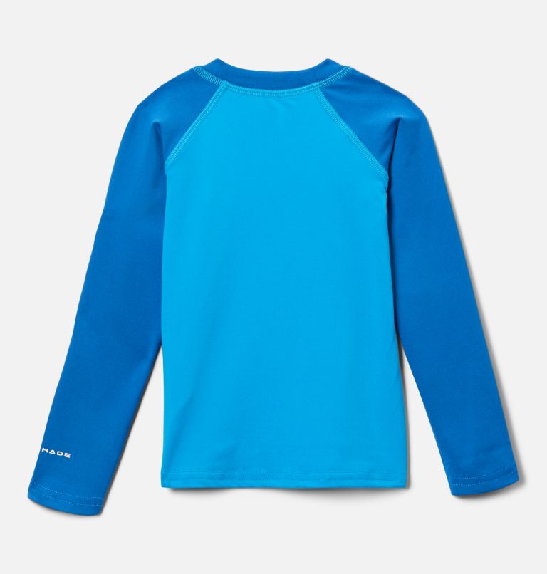 Kids' Toddler Sandy Shores Long Sleeve Sunguard Shirt, Color: Compass Blue, Bright Indigo, image 2