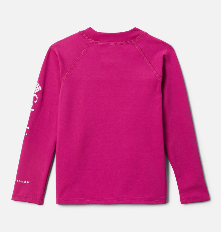 Kids' Toddler Sandy Shores Long Sleeve Sunguard Shirt, Color: Wild Fuchsia, image 2