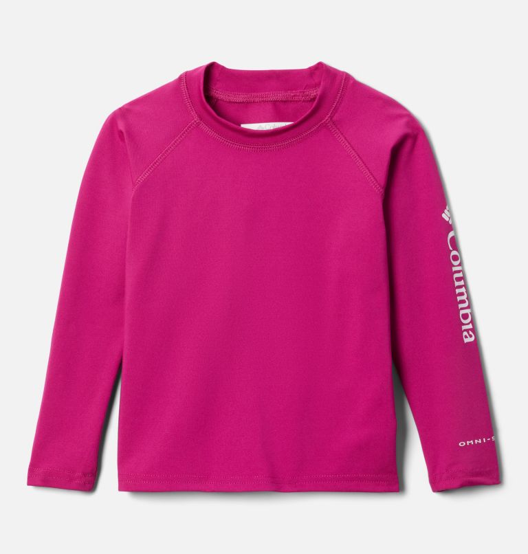 Thumbnail: Kids' Toddler Sandy Shores Long Sleeve Sunguard Shirt, Color: Wild Fuchsia, image 1