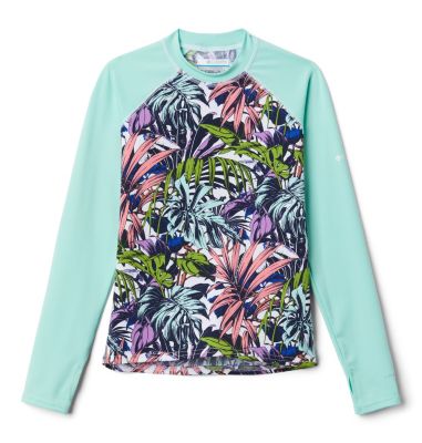 Boys' Sandy Shores&trade; Printed Top Sandy Shores&trade;Printed LS Sunguard | 368 | L, White Toucanical Multi, Mint Cay, front