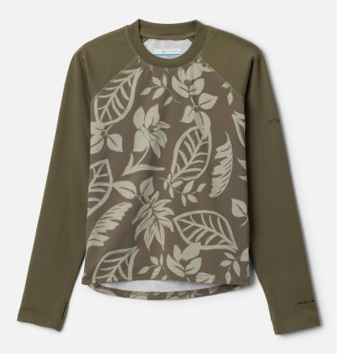 Youth Sandy Shores Technical Printed Top, Color: Stone Green Pasteled Tonal, Stone Green, image 1