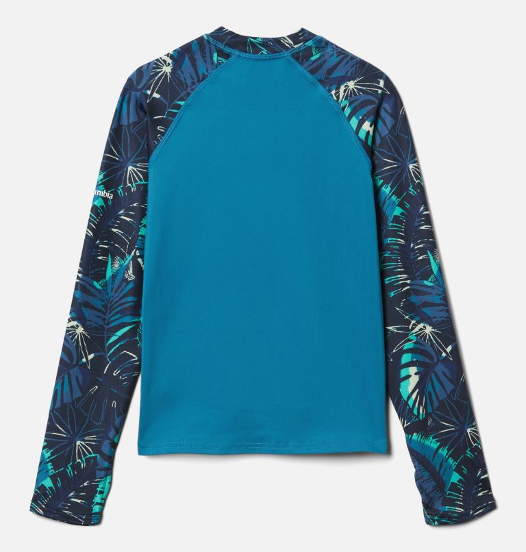 Youth Sandy Shores Technical Printed Top, Color: Deep Marine, Coll Navy King Palms, image 2