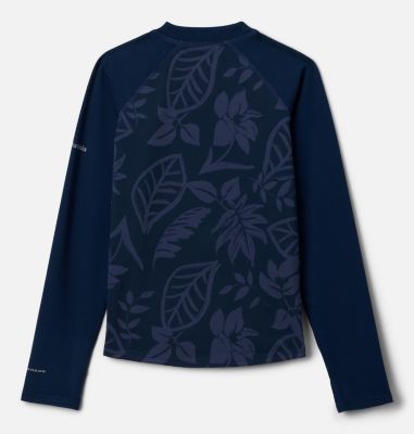 Sandy Shores Printed LS Sunguard, Color: Coll Navy Pasteled Tonal, Coll Navy, image 8
