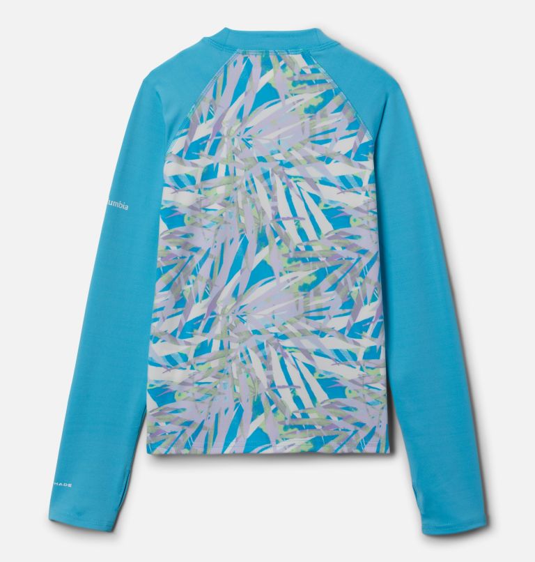 Youth Sandy Shores Technical Printed Top, Color: Purple Tint Dye Palms, Atoll, image 2