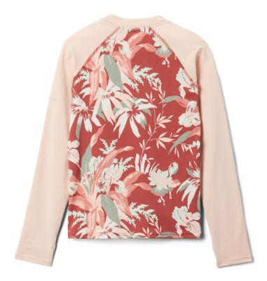Boys' Sandy Shores&trade; Printed Top Sandy Shores&trade;Printed LS Sunguard | 368 | L, Dusty Crimson Magnolia Flrl, Peach Cloud, back