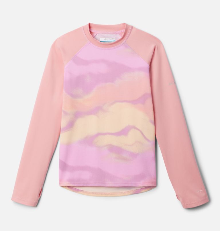 Sandy Shores Printed LS Sunguard, Color: Salmon Rose Undercurrent, Cosmos, image 1