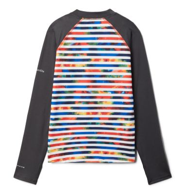 Boys' Sandy Shores&trade; Printed Top Sandy Shores&trade;Printed LS Sunguard | 368 | L, Wildfire Tie Dye Stripe, Shark, back