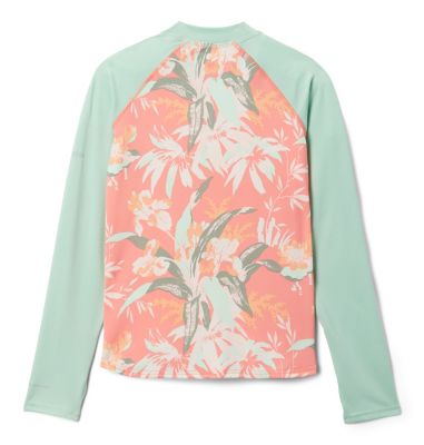 Boys' Sandy Shores&trade; Printed Top Sandy Shores&trade;Printed LS Sunguard | 368 | L, Melonade Magnolia Floral, New Mint, back