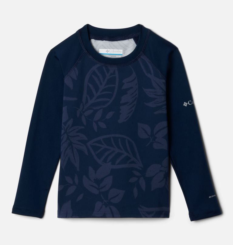 Kids' Toddler Sandy Shores Printed Long Sleeve Sunguard Shirt, Color: Coll Navy Pasteled Tonal, Coll Navy, image 1