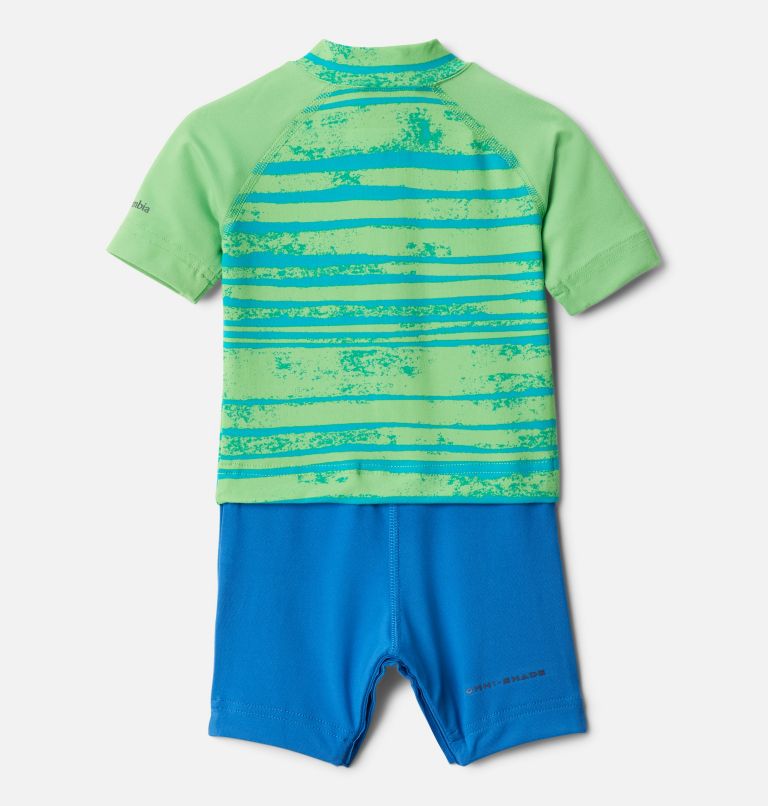 Combinaison anti-UV Sandy Shores pour bébé, Color: Green Boa Texture Stripe, Green Boa, image 2