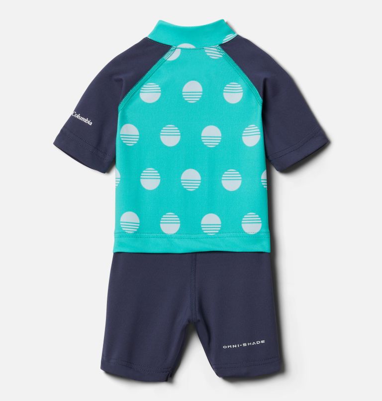 Infant Sandy Shores Sunguard Suit, Color: Electric Turquoise Sundaze, Nocturnal, image 2