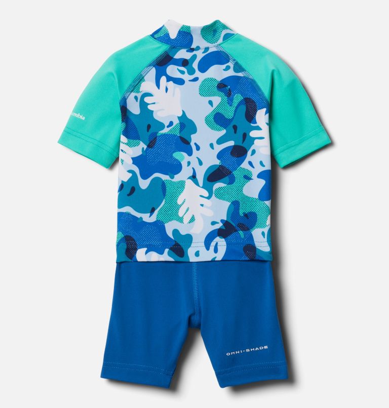 Combinaison anti-UV Sandy Shores pour bébé, Color: Deep Marine Splash Camo, Elctrc Turq, image 2