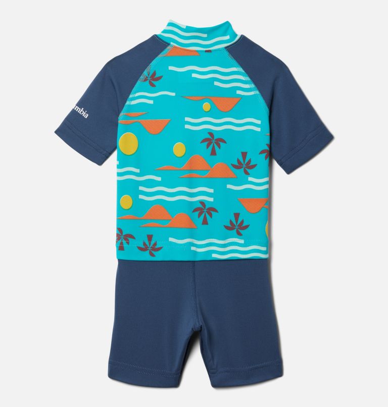 Sandy Shores Sunguard Suit | 454 | 6/12, Color: Bright Aqua Seaside, Dark Mountain, image 2