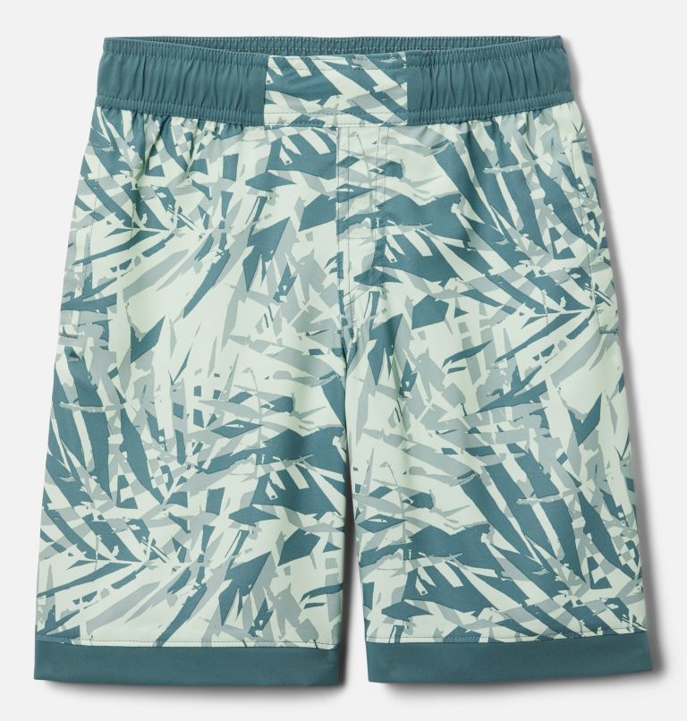 Thumbnail: Boys' Sandy Shores Board Shorts, Color: Metal Dye Palms Tonal, Metal, image 1
