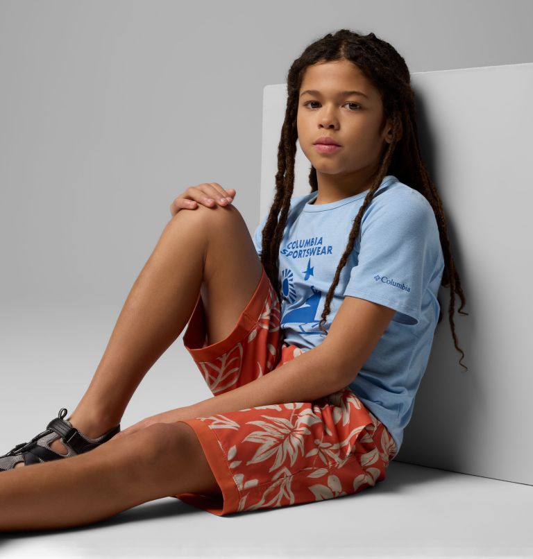 Boys' Sandy Shores Board Shorts, Color: Tuscan Pasteled Tonal, image 6
