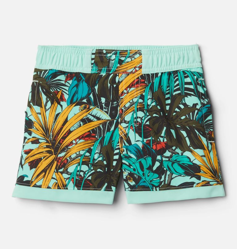 Boys' Toddler Sandy Shores Board Shorts, Color: Mint Cay Toucanical Multi, image 1