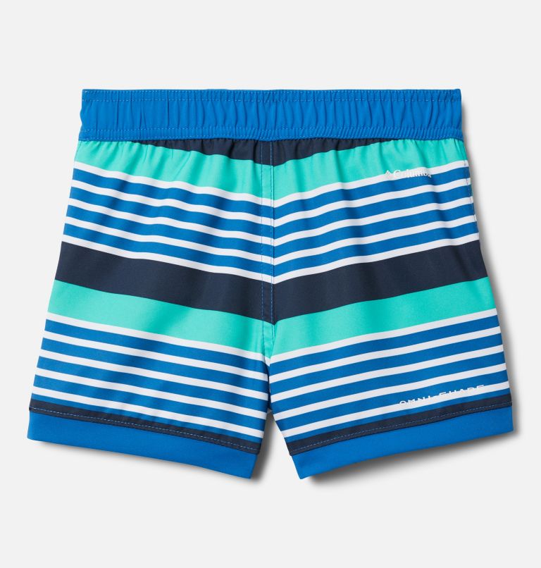 Boys' Toddler Sandy Shores Board Shorts, Color: Bright Indigo Milo Stripe, image 2