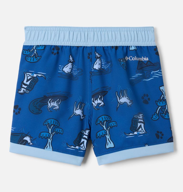 Boys' Toddler Sandy Shores Board Shorts, Color: Mountain Blue Trail Tails, Ripple Blue, image 2