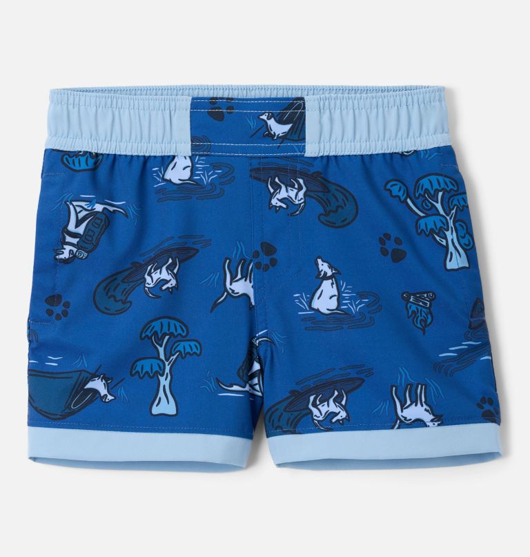 Boys' Toddler Sandy Shores Board Shorts, Color: Mountain Blue Trail Tails, Ripple Blue, image 1