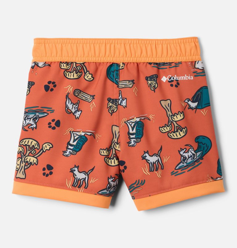 Boys' Toddler Sandy Shores Board Shorts, Color: Tuscan Trail Tails, Koi, image 2