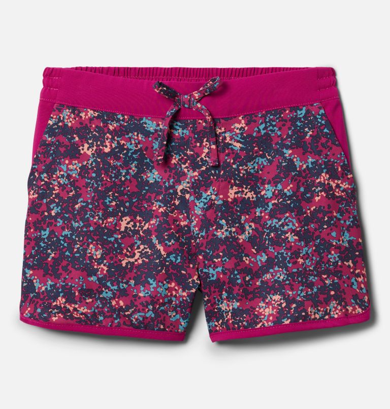 Thumbnail: Girls' Sandy Shores Board Shorts, Color: Wild Fuchsia Dotty Disguise, image 1