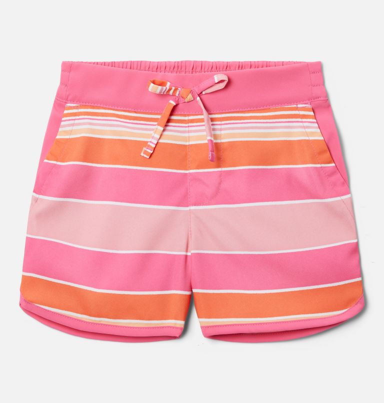 Short de plage Sandy Shores pour petite fille, Color: Wild Geranium Danby Stripe, Wld Grnm, image 1