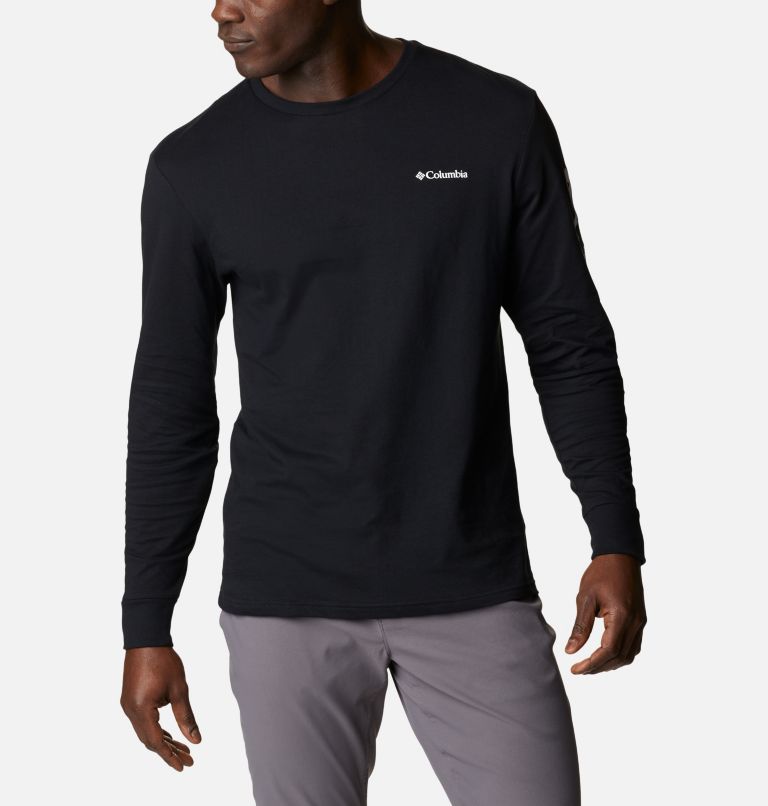 Men's North Cascades Long Sleeve Tee Shirt, Color: Black, image 5