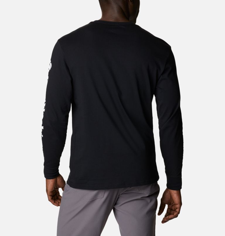 Thumbnail: Men's North Cascades Long Sleeve Tee Shirt, Color: Black, image 2