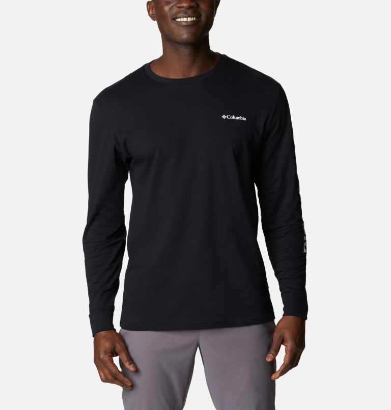 Thumbnail: Men's North Cascades Long Sleeve Tee Shirt, Color: Black, image 1