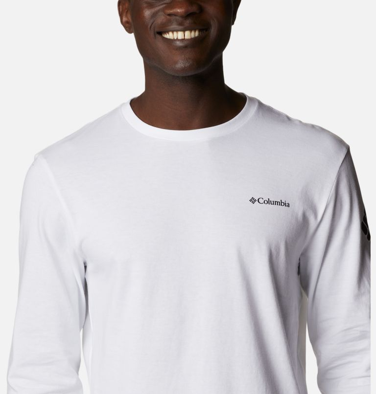 Men's North Cascades Long Sleeve T-Shirt, Color: White, image 4