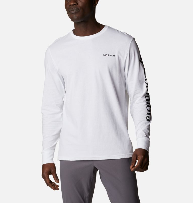 Camiseta de manga larga North Cascades para hombre, Color: White, image 1