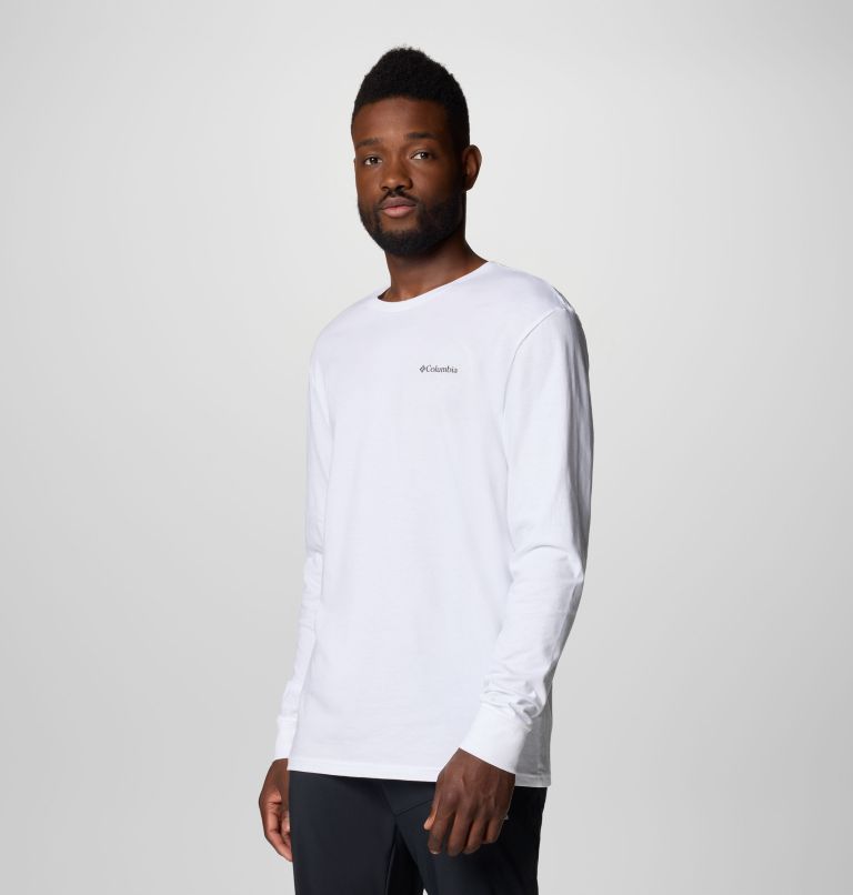 Men's North Cascades Long Sleeve T-Shirt, Color: White, CSC Box Logo, image 4