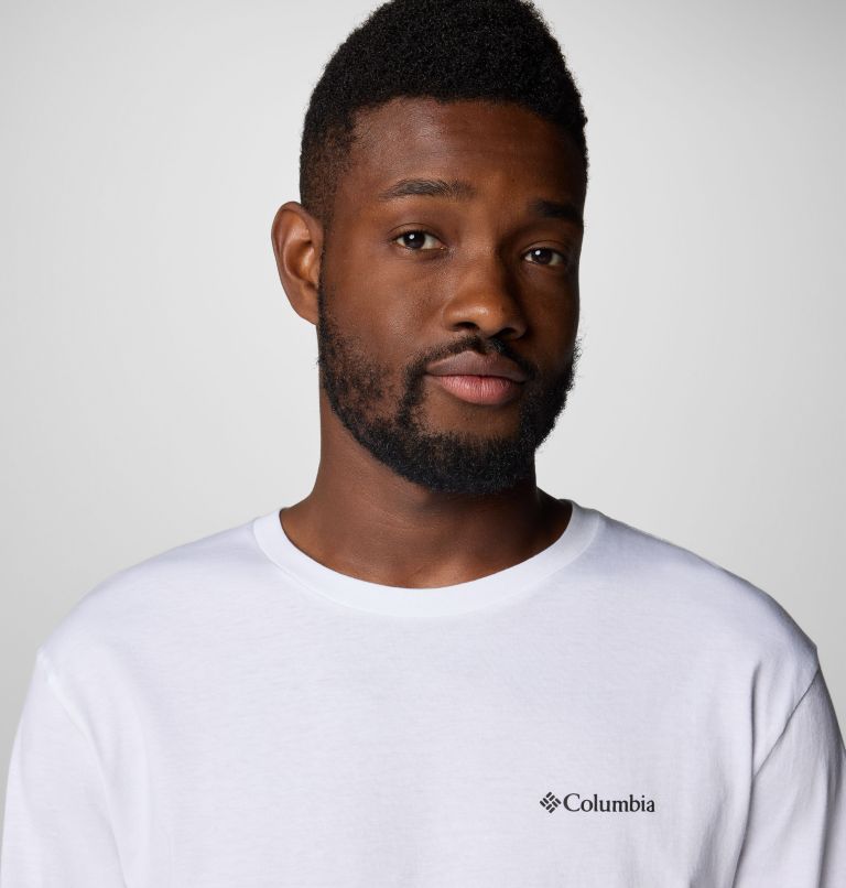 Men's North Cascades Long Sleeve T-Shirt, Color: White, Hex Flag, image 5