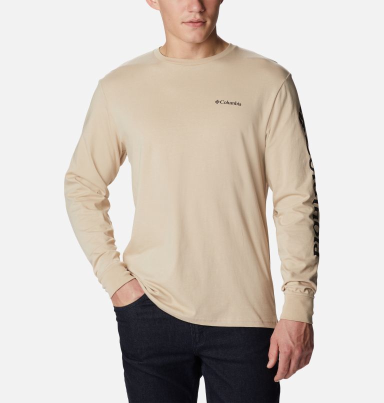 Men's North Cascades Long Sleeve T-Shirt, Color: Ancient Fossil, image 1
