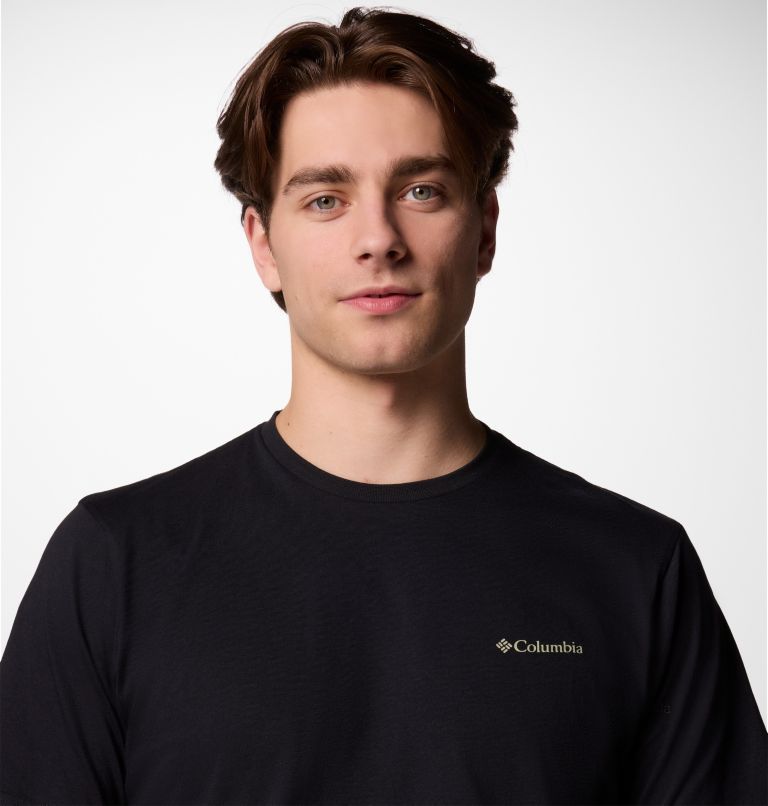 Camiseta de manga corta North Cascades para hombre, Color: Black, Pasteled Framed, image 4