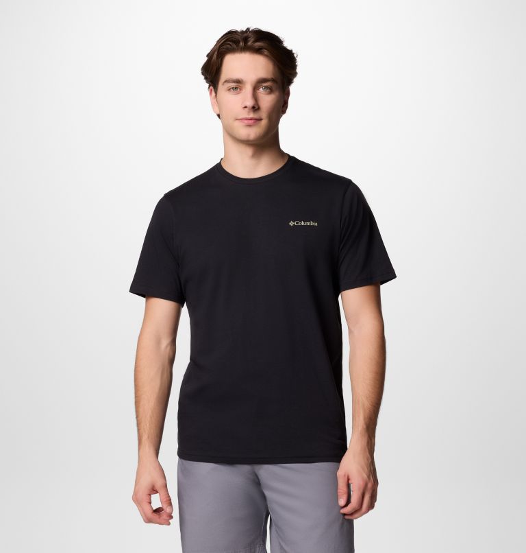 Camiseta de manga corta North Cascades para hombre, Color: Black, Pasteled Framed, image 2