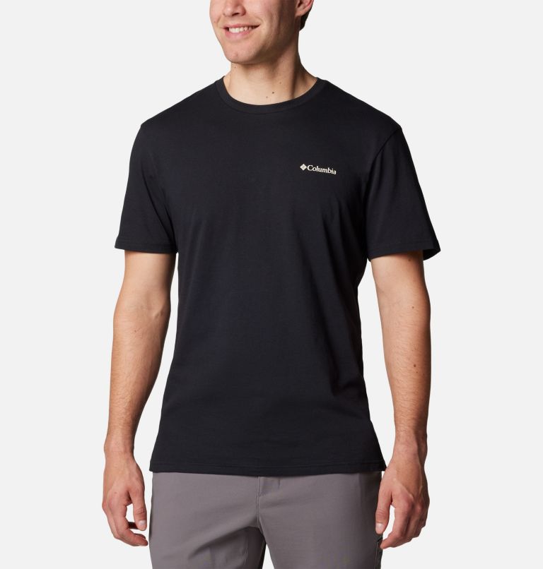 Men's North Cascades T-Shirt, Color: Black, Hex Flag, image 2