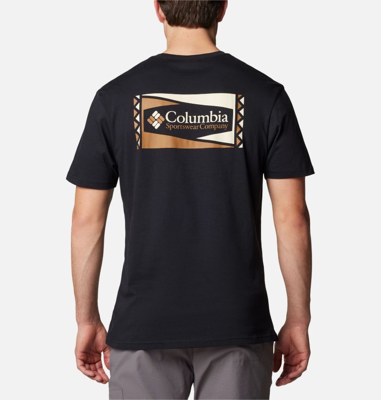 Men's North Cascades T-Shirt, Color: Black, Hex Flag, image 1