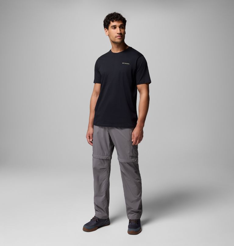 Men's North Cascades T-Shirt, Color: Black, Framed Treebark, image 2